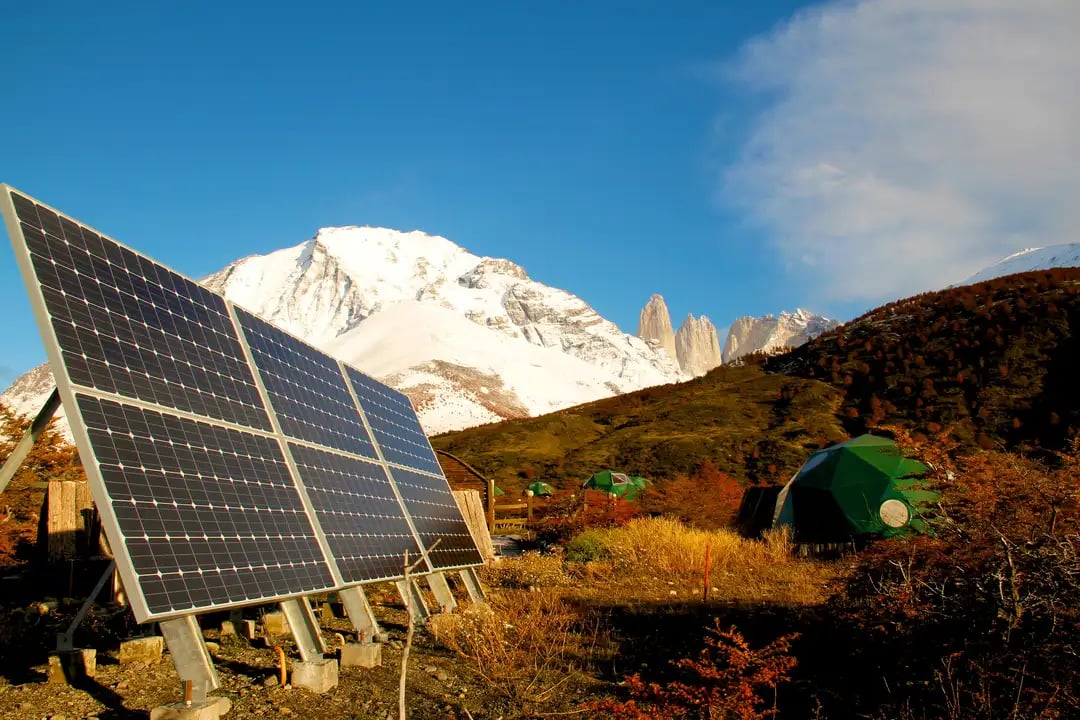 Panel solar en EcoCamp